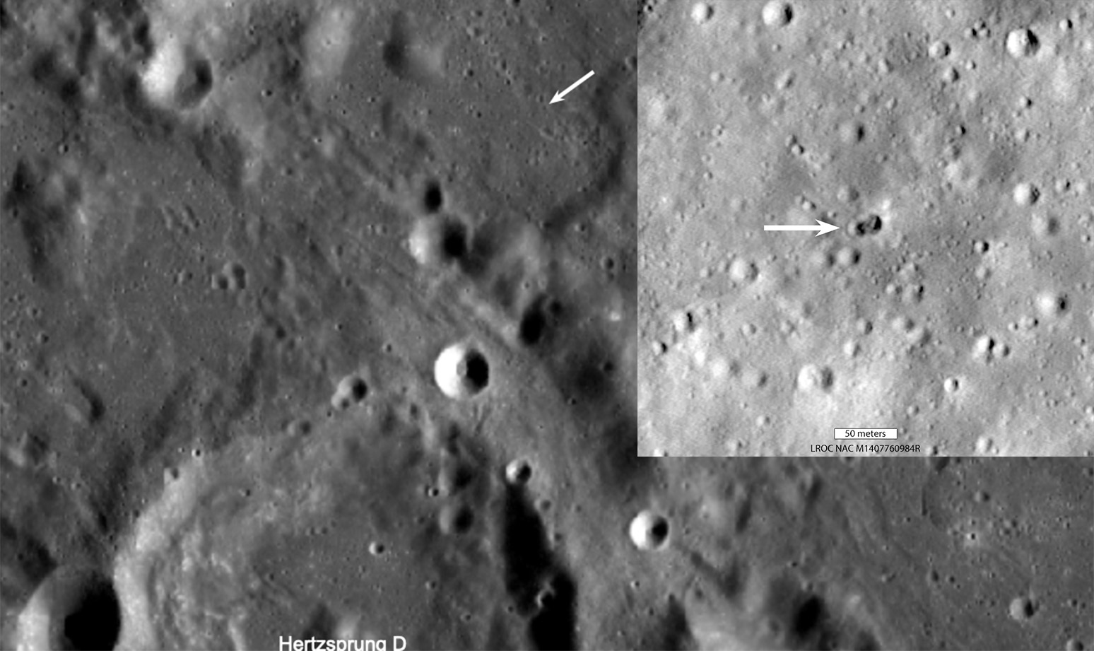 Un nuovo, doppio cratere sulla Luna